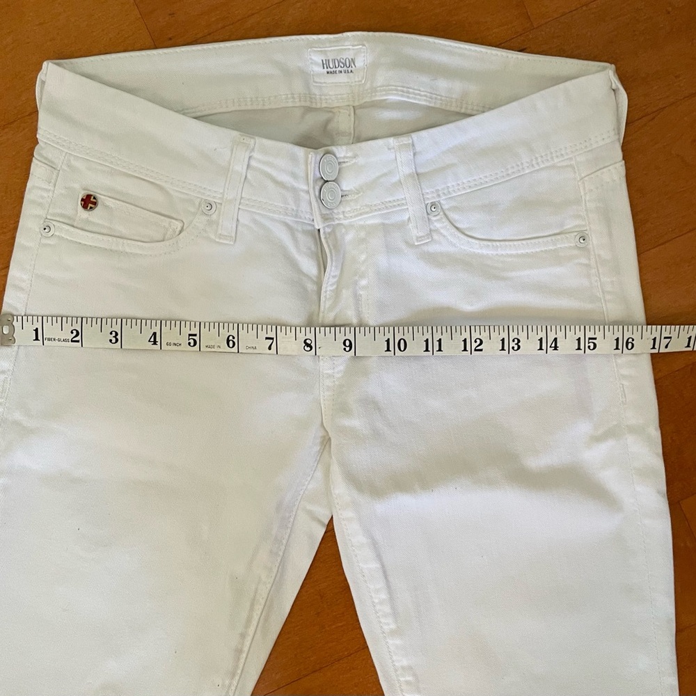 Hudson Ginny Crop Straight White Jeans - Picture 8 of 13